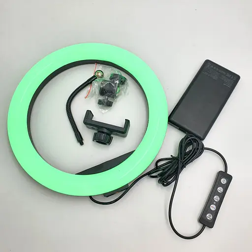 Селфі-лампа LED кільцева 33 см Voltronic MJ33 RGB + штатив - фото 3