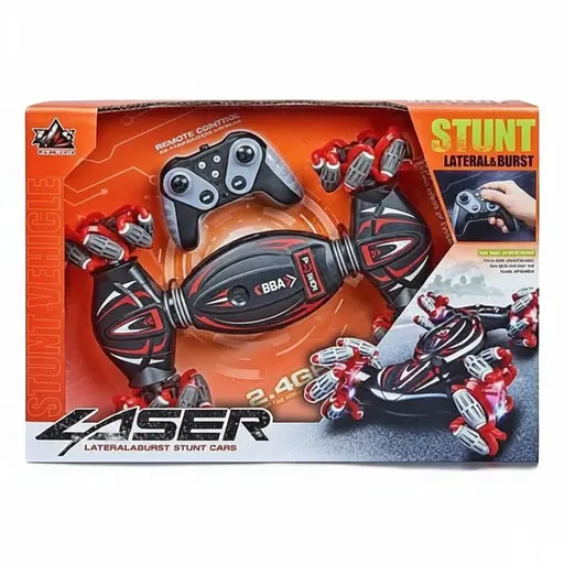 Радиоуправляемая трюковая машина RQ 3036, аккумулятор 3.7V, пульт 2.4G, светодиодная подсветка, музыка, вращение на 360°, черная - фото 2