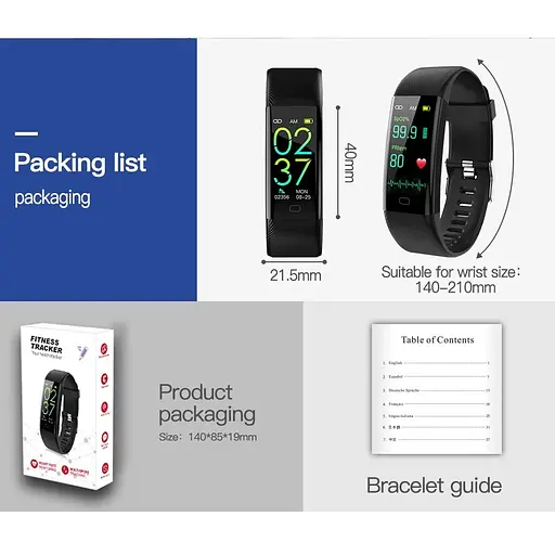 Умный фитнес браслет Lemfo F07T с термометром (Черный) - фото 8