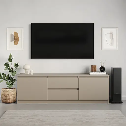 Тумба під телевізор MebelStar Нео 2Ш2Д 150x43x53 см Кашемір (MBS-1254) - фото 2