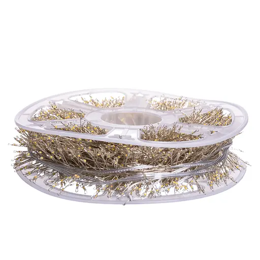 Новогодняя гирлянда комнатная роса 50 м 1500 LED Хвойная лапа белый провод Синий Garlando D1500L50MWBL - фото 3