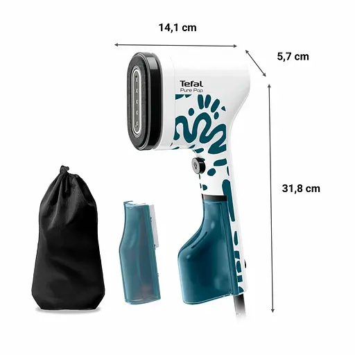 Tefal Отпариватель компактный Pure Pop Home & Travel, 1300Вт, 70мл, постоянный пар - 20гр, бело-синий - фото 4