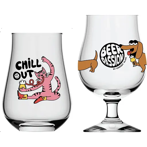 Набір келихів для пива Concept Glass Котопес Beer Passion 2 шт. (BP/8808)