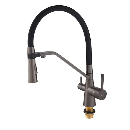 Змішувач для кухні Mixxus Premium Magnet 021 із силіконовим виливом graphite MI6975 Графіт - фото 7