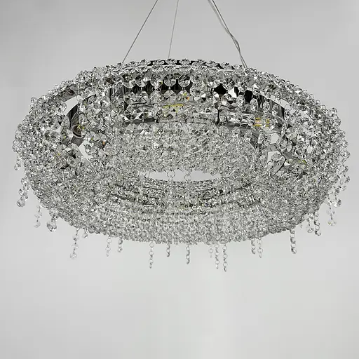 Роскошная хрустальная люстра в 2-х размерах Line.F Диаметр 80см - фото 4