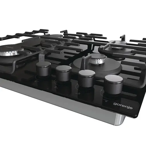Варильна поверхня Gorenje газова на склі, 60см, чавун, чорний - фото 5
