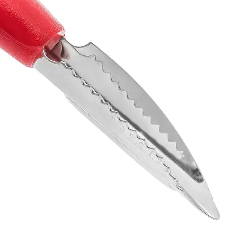 Рибочистка ніж для чищення риби та видалення серцевини з картоплі, яблук, груш та перців 18 см, Kitchette Червоний 85818 - фото 10