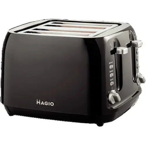 Тостер Magio МG-283, Black, 1400W, 4 відділення, 4 тости, 7 режимів підсмажування - фото 1