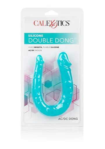 Двухсторонний фаллоимитатор Double Dong AC DC Dong 30.5 см бирюзовый - фото 6