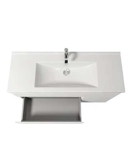 Тумба Мойдодир Baki 120-U з умивальником SU-120 Білий - фото 4