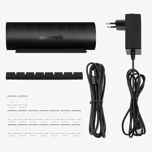 USB-хаб Streamplify HUB CTRL 7-RGB-EU-F, черный - фото 12