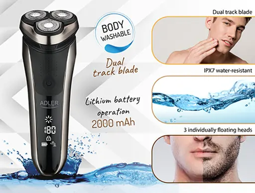 Електробритва на 3 головки з LCD дисплеєм Adler AD 2933 - фото 2