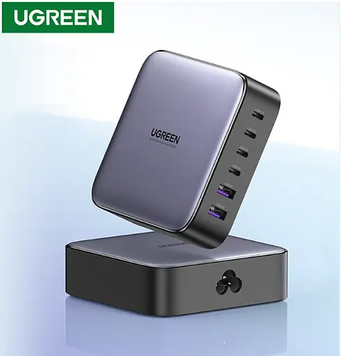 Зарядное устройство 200 ватт максимальное Ugreen CD271 6 портов 2U+4C 200W GaN - фото 5