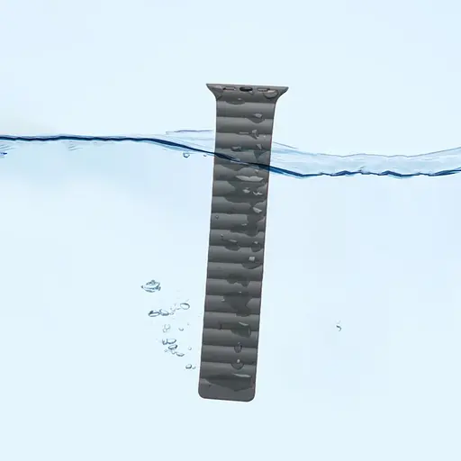 Ремешок силиконовый Hoco iWatch WA07 magnetic 42/ 44/ 45/ 49 mm grey красный wine - фото 2