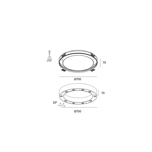 Потолочная люстра Skarlat RSL74107 10×3W BK 4000K - фото 2