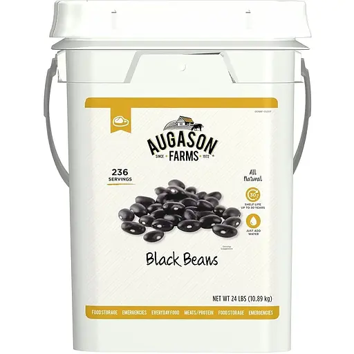 Сублімована чорна квасоля Augason Farms з великим терміном придатності до 30 років 236 порцій