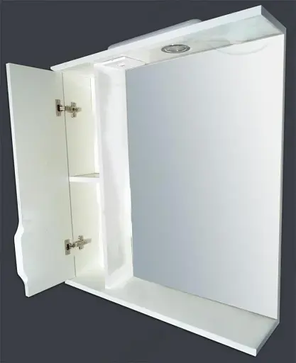 Дзеркало для ванної ПіК Альба Z-1 ліве з шафкою 70 см 30412 - фото 6