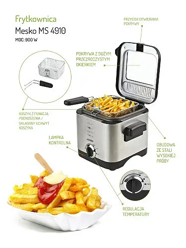 Фритюрница Mesko MS 4910 1.5 L - фото 4