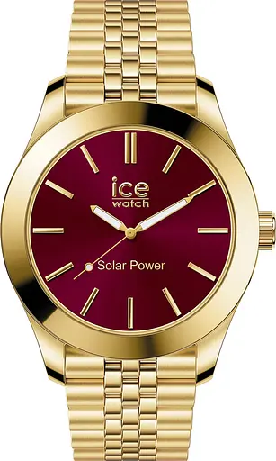 Часы Ice-Watch Ice steel solar Gold Burgundy 023793