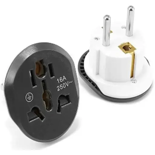 Перехідник мережевий EU Plug Adapter ep0202 Чорний