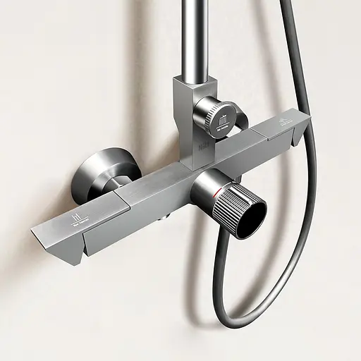 Душова система для зовнішнього монтажу Nett для душу WGr-19, графіт - фото 2