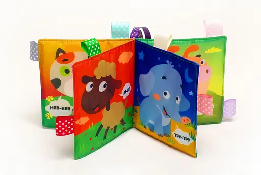 Книга-іграшка. М'яка книжка-пищалка «Як каже мама». Автор - Євген Павлович (Книжковий Хмарочос) - фото 2