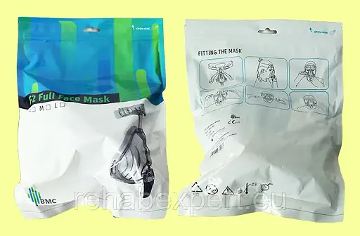 Маски для апаратів повнолицева BMC-F2 для CPAP та BiPAP, розмір M - фото 4