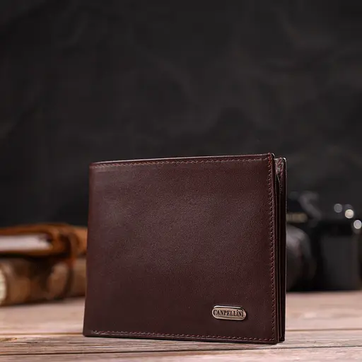 Мужской кожаный кошелек Canpellini 11х9.5х2 см acs0025674 - фото 6