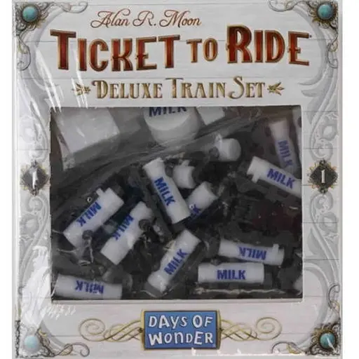 Аксесуар Days of Wonder Промонабір для гри Квиток на потяг 1 білий Ticket to Ride Deluxe Train Set Milk Tanker Cars (DOWTTRTS1) - фото 1