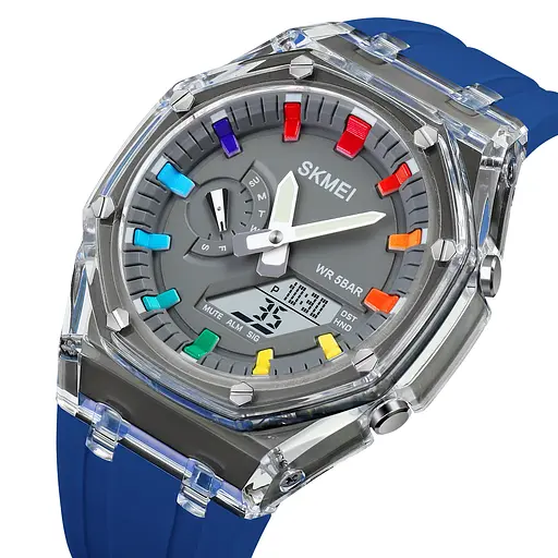 Годинник наручний 2100BU Blue Skmei acs0030289 - фото 2