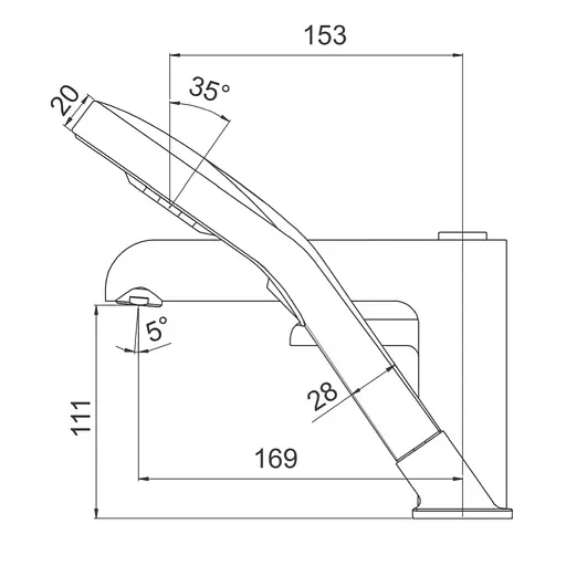 Змішувач для ванни на борт Gappo G1103-8 білий/хром - фото 6