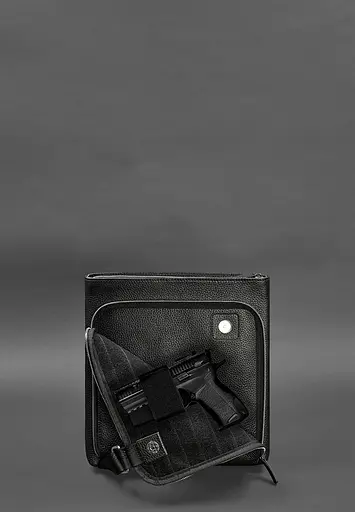 Сумка-планшет для прихованого носіння пістолета Чорна Флотар - фото 4