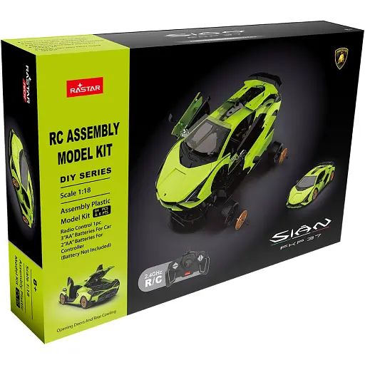 Машинка-конструктор Rastar Lamborghini Sian 1:18. Зеленый - фото 9