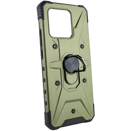 Ударостійкий чохол Pathfinder Ring для Xiaomi Redmi 10C / Poco C40 Зелений / Army Green - фото 2