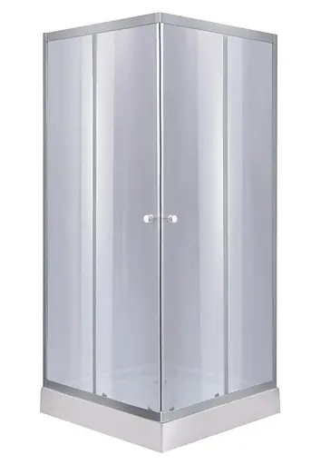 Набор Lidz Душевая кабина Wawel SC80x80.SAT.LOW.GR, квадратная, стекло тонированное 4 мм + Душевой поддон Kapielka ST80x80x14 - фото 1