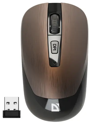 Мишка Defender Wave MM-995 Silent Wireless Bronze (52992)