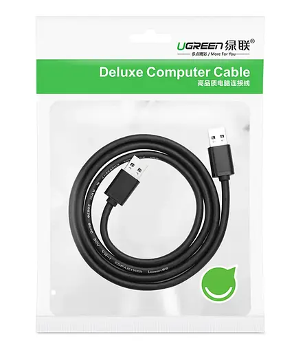 Кабель UGREEN USB 2.0 A Male to A Male Cable 1.5m (Black) - фото 2
