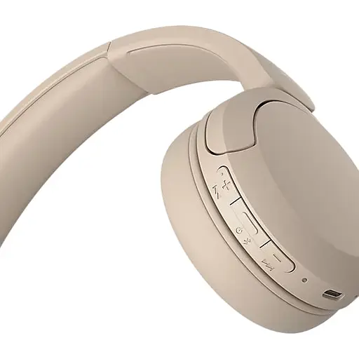 Наушники On-ear WH-CH520 BT 5.2, SBC, AAC, Wireless, Mic, Бежевый Sony teh0013181 - фото 6
