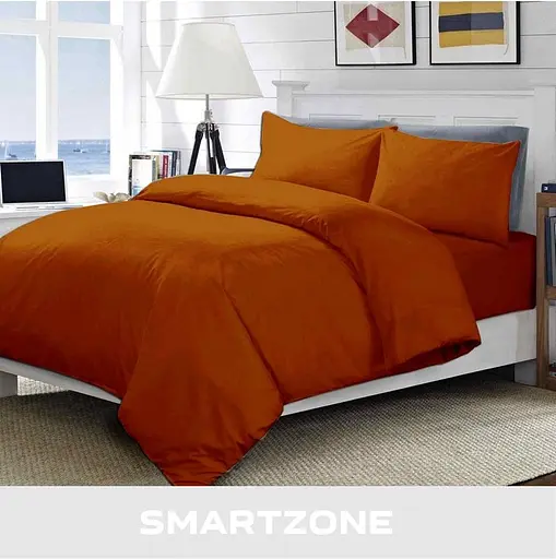 Простирадло на гумці 160х190 см мікрофібра коричневого кольору 327821