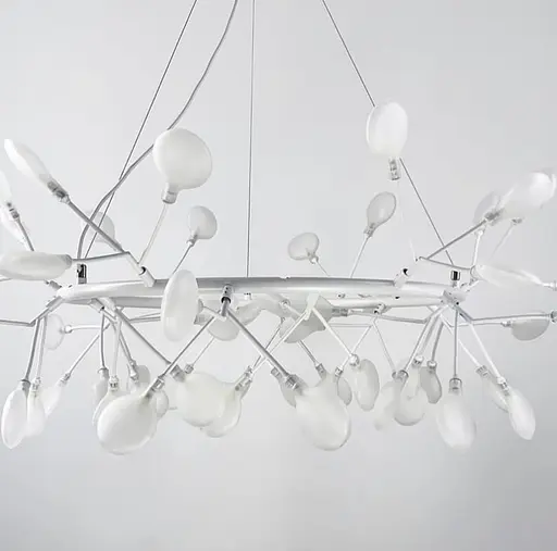 Люстра в естественных мотивах в белом корпусе Ст. H 688/54 WT | Line F - фото 1