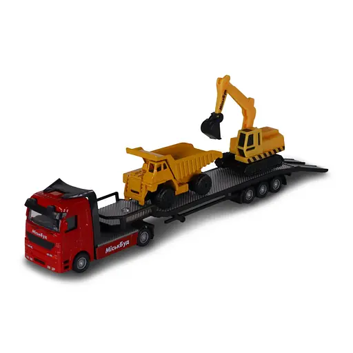 Ігровий набір Автоперевізник TechnoDrive 541757.270 самоскид, екскаватор - фото 2