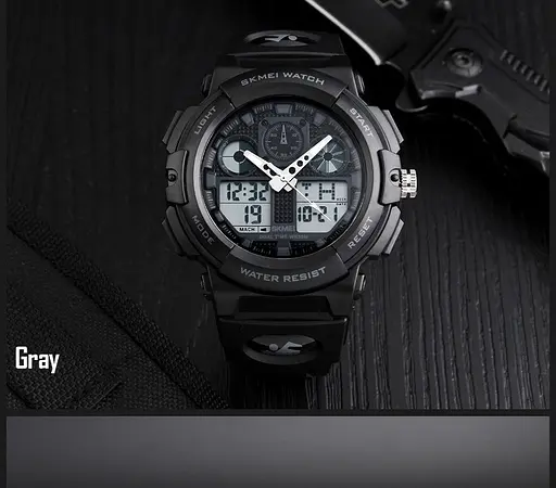 Чоловічий водонепроникний годинник Skmei 1270 Чорний - фото 4