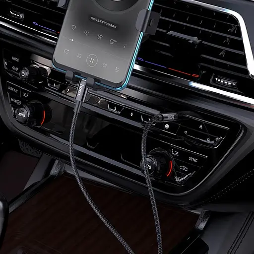 AUX кабель Hoco UPA19 Type-C to Jack 3.5 1 м чорний - фото 2