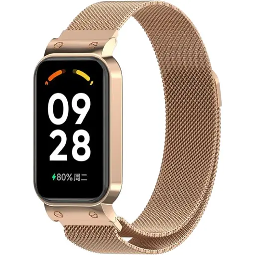 Ремешок DK CDK Metal Milanese Loop Magnetic для Xiaomi Mi Band 8 Active (016244) (rose gold)