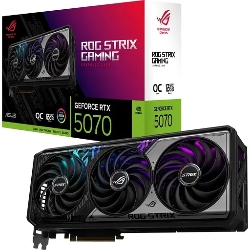 Видеокарта ASUS RTX 5070 12GB ROG Strix OC Edition (ROG-STRIX-RTX5070-O12G-GAMING) (GDDR7, 128 bit, PCI-E v5.0) - фото 6