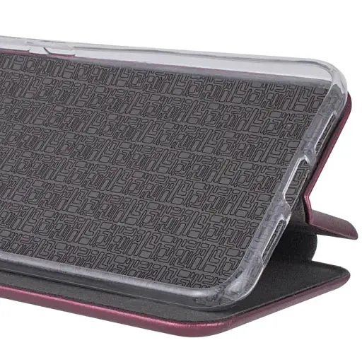 Чехол книжка Samsung А750 эко-кожа Premium Case для смартфона Бордовый - фото 4