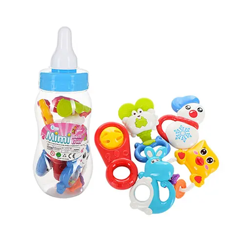 Брязкальце в колбі 776-A1-2-3, 5 шт., від 8.5 см, прорізувач (В асортименті)