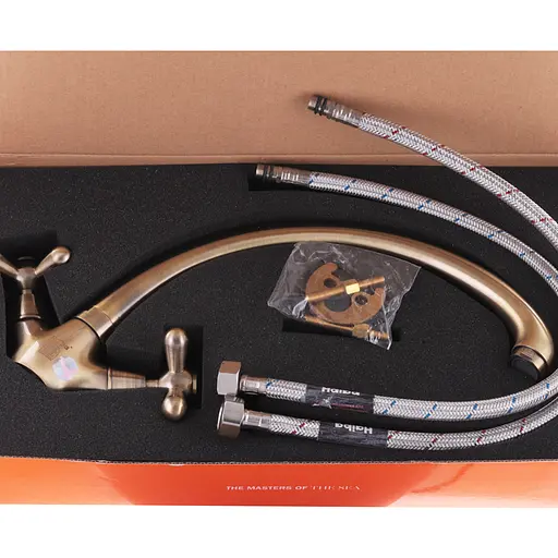 Смеситель для кухни Haiba Dominox 273 бронзовый HB0082 Бронза - фото 2