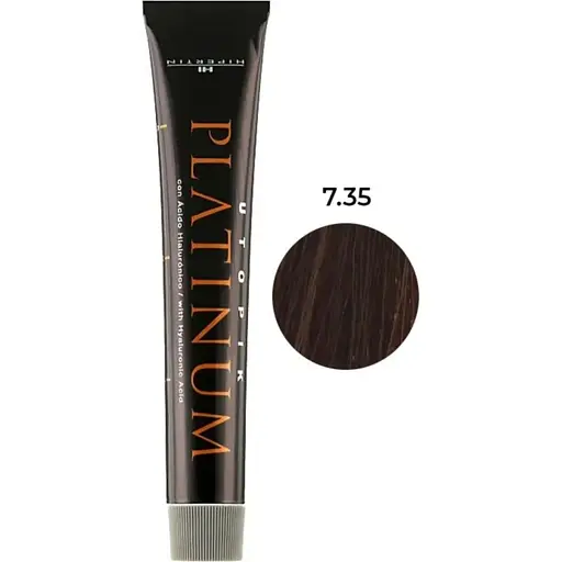 Фарба для волосся Hipertin Utopik Platinum 7.35 блонд золотисто-червоний 60 мл