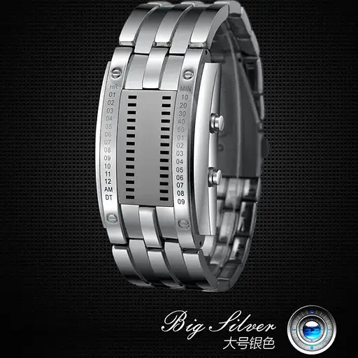 Унікальний бінарний чоловічий годинник Skmei 0926 (Сріблястий) - фото 5